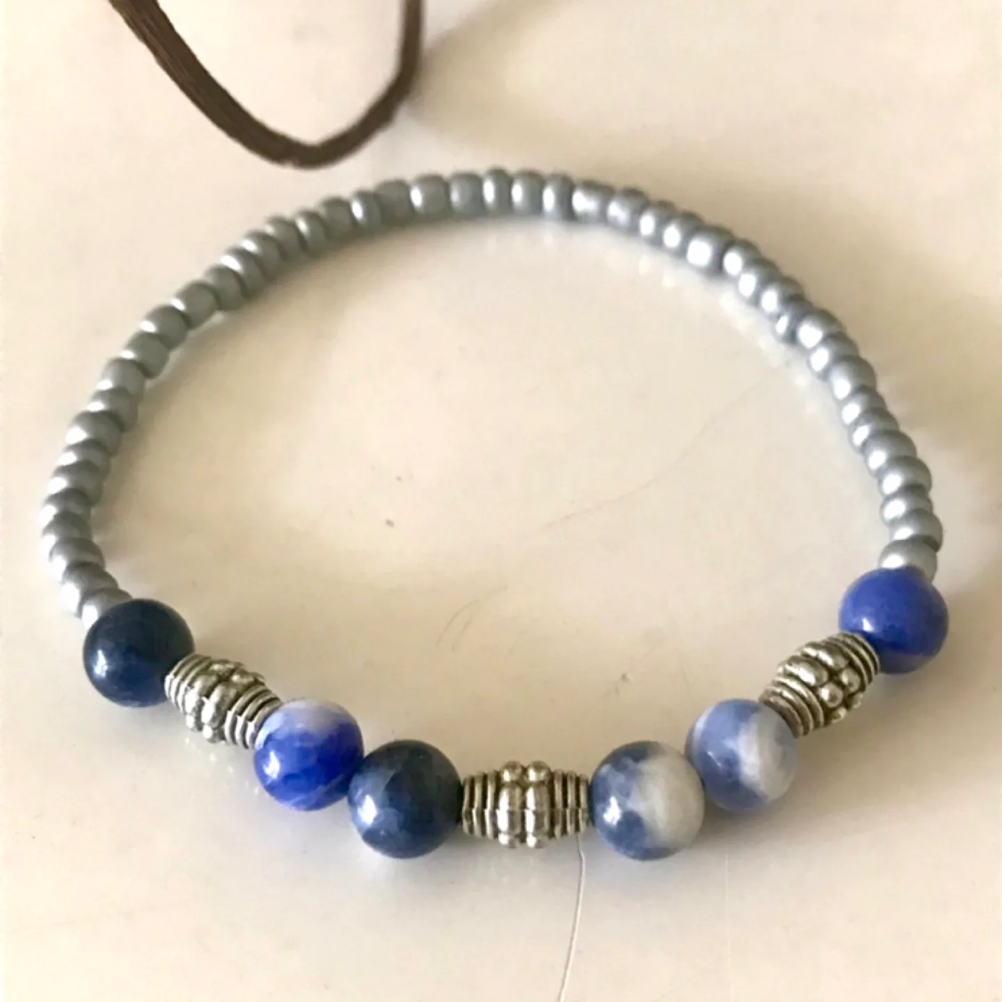 Charming Beaded Bracelet - Silver/Deep Blue image indicator(2)