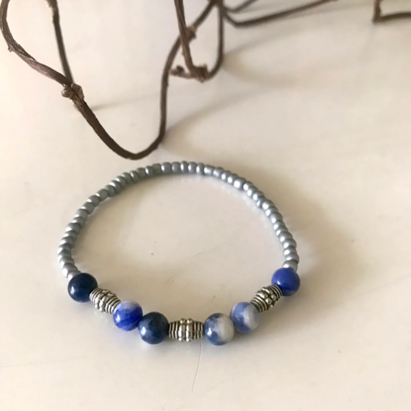 Charming Beaded Bracelet - Silver/Deep Blue image indicator(3)