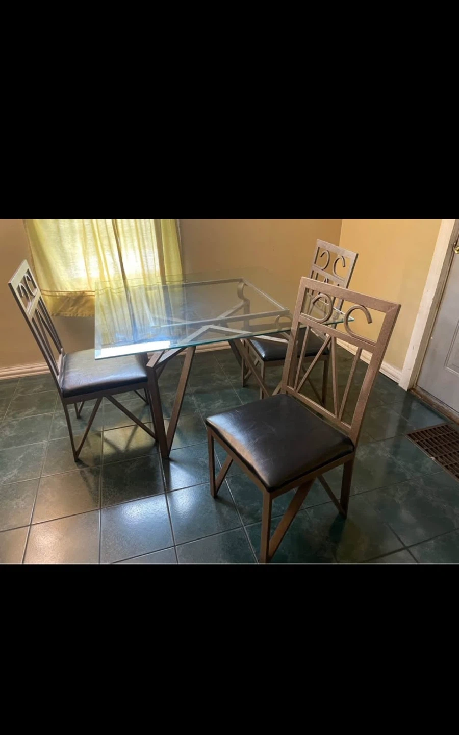 Glass Dining Table with Chairs