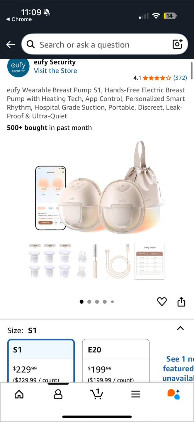 Brand new Eufy Wearable Breast Pump S1, Hands-Free