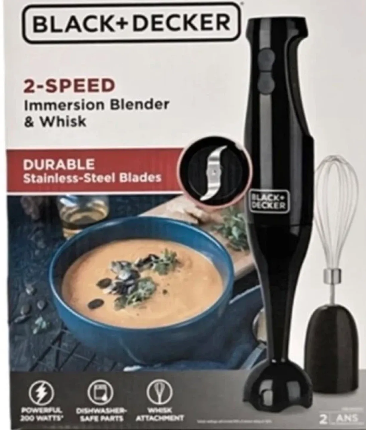Black+Decker 2-Speed Immersion Blender & Whisk thumbnail