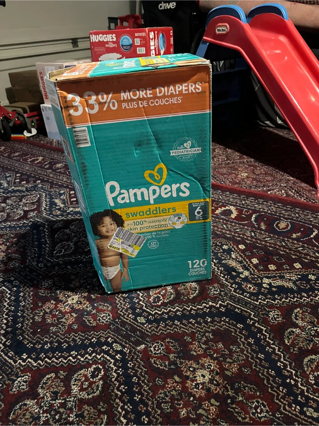 New Pampers Swaddlers Size 6 - 120 Diapers image indicator(2)