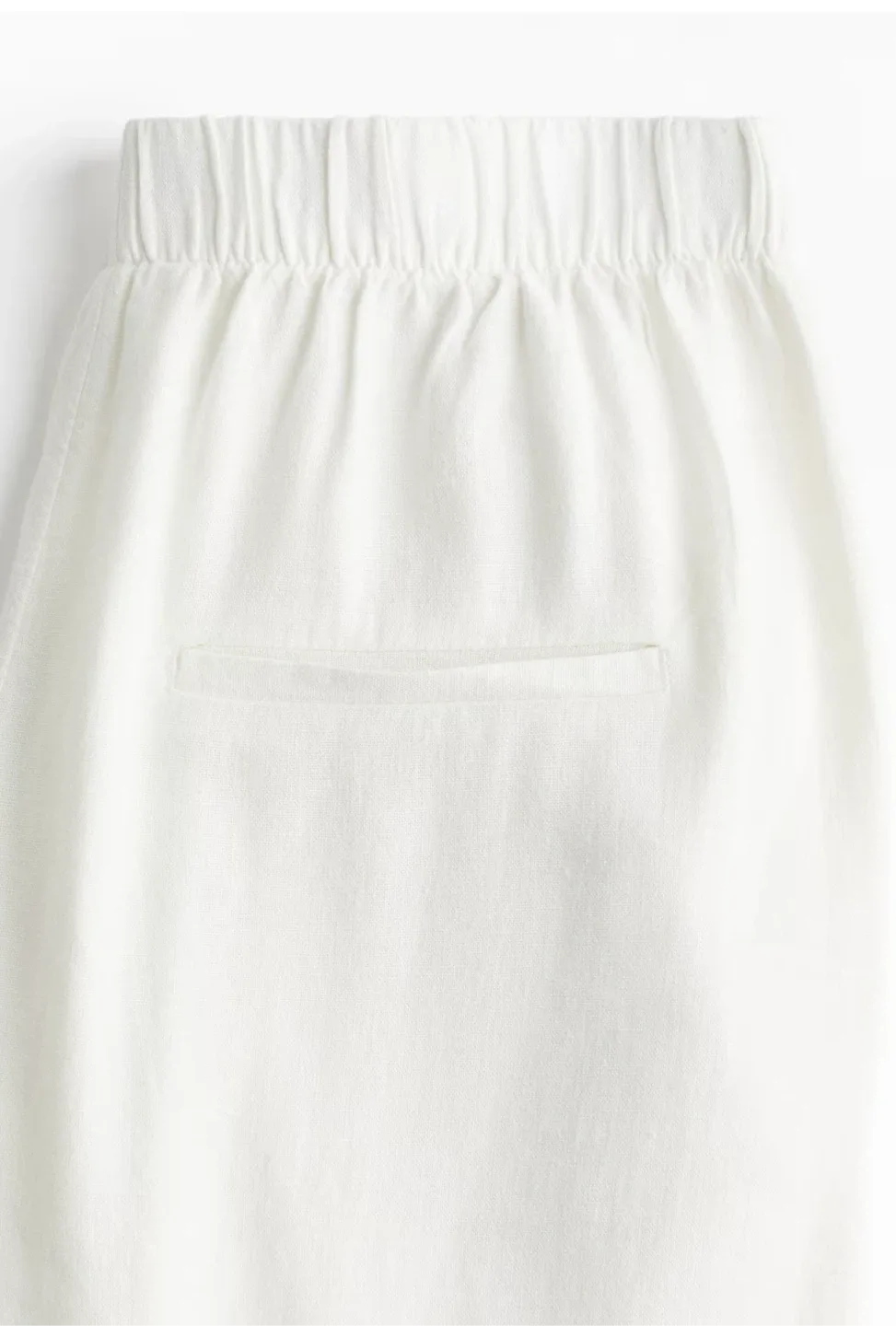 Off-White Linen Blend Wide Leg Pants image indicator(4)