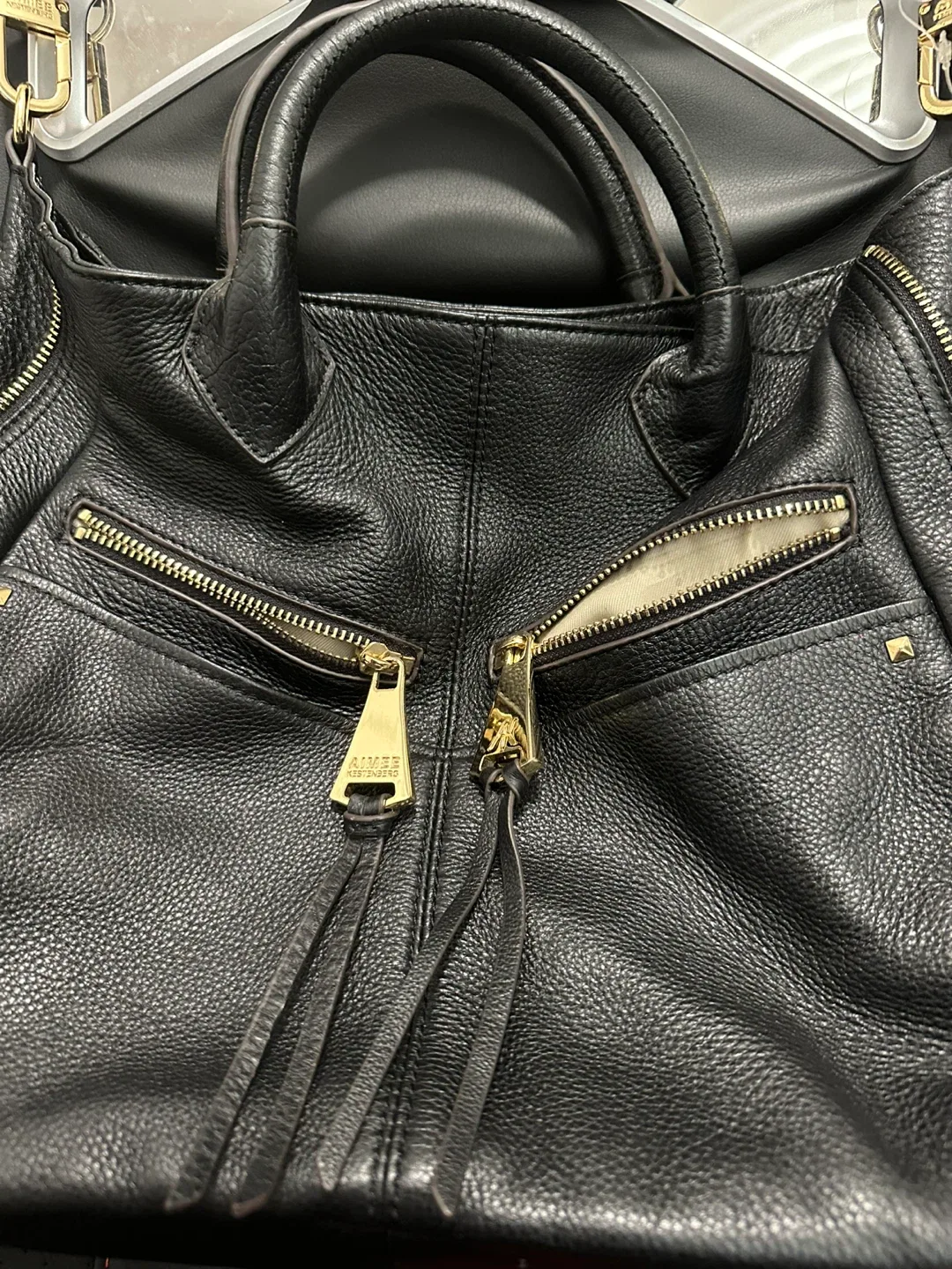 Aimee Kestenberg Black Leather Handbag thumbnail