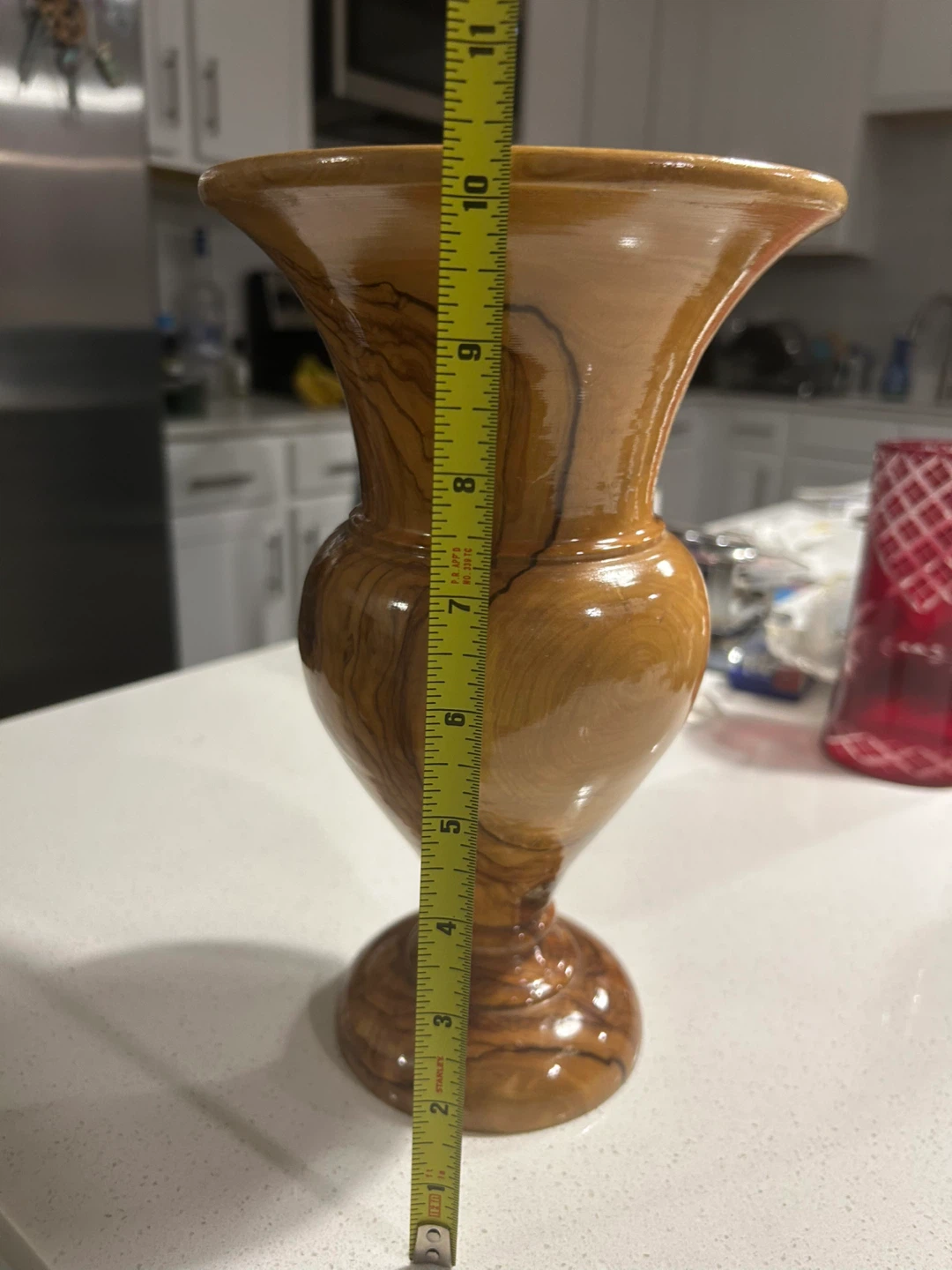 Wooden Vase - 6" x 10" - photo 2