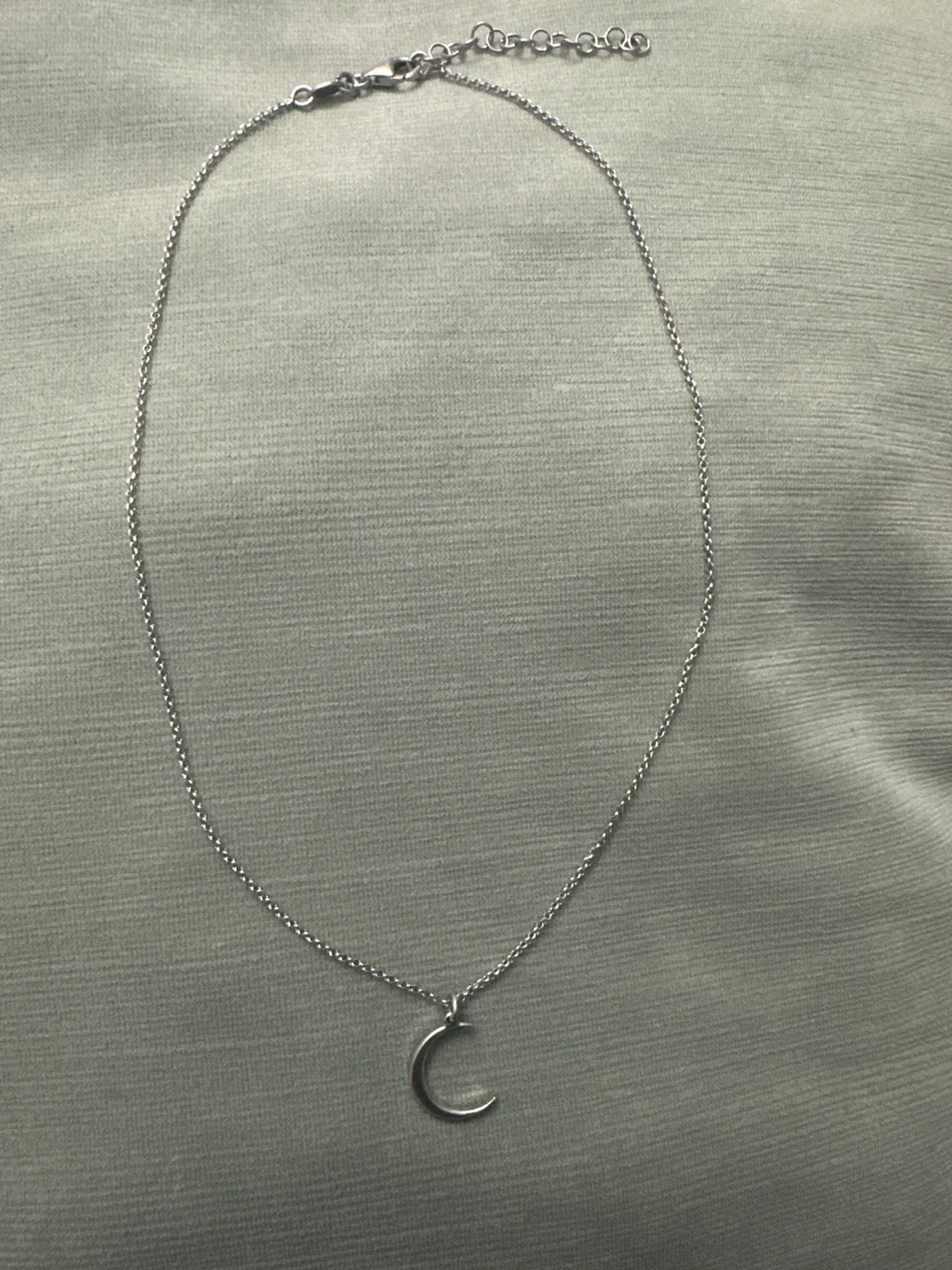 925 Silver Moon Pendant Necklace by DYADEMA thumbnail