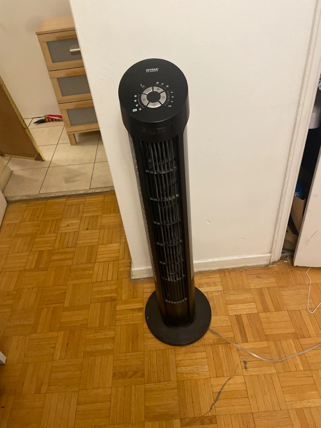 Seville Classics Tower Fan - Black