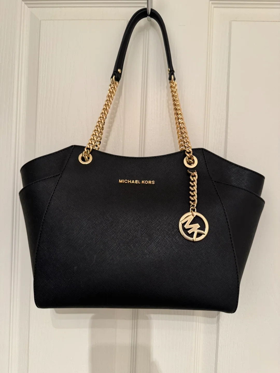 Michael Kors Black Tote Bag- Leather thumbnail