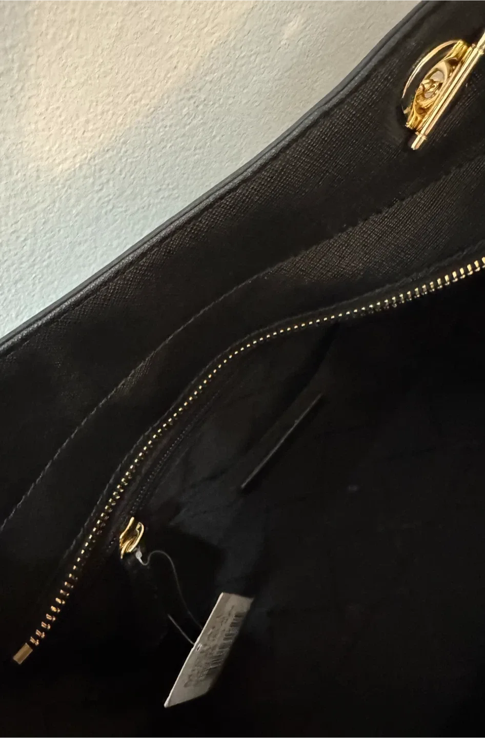 Michael Kors Black Tote Bag- Leather image indicator(4)