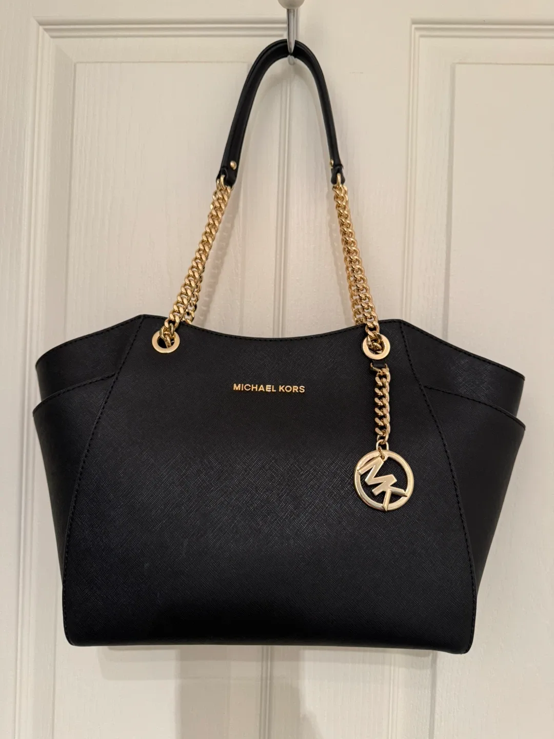 Michael Kors Black Tote Bag- Leather image indicator(6)