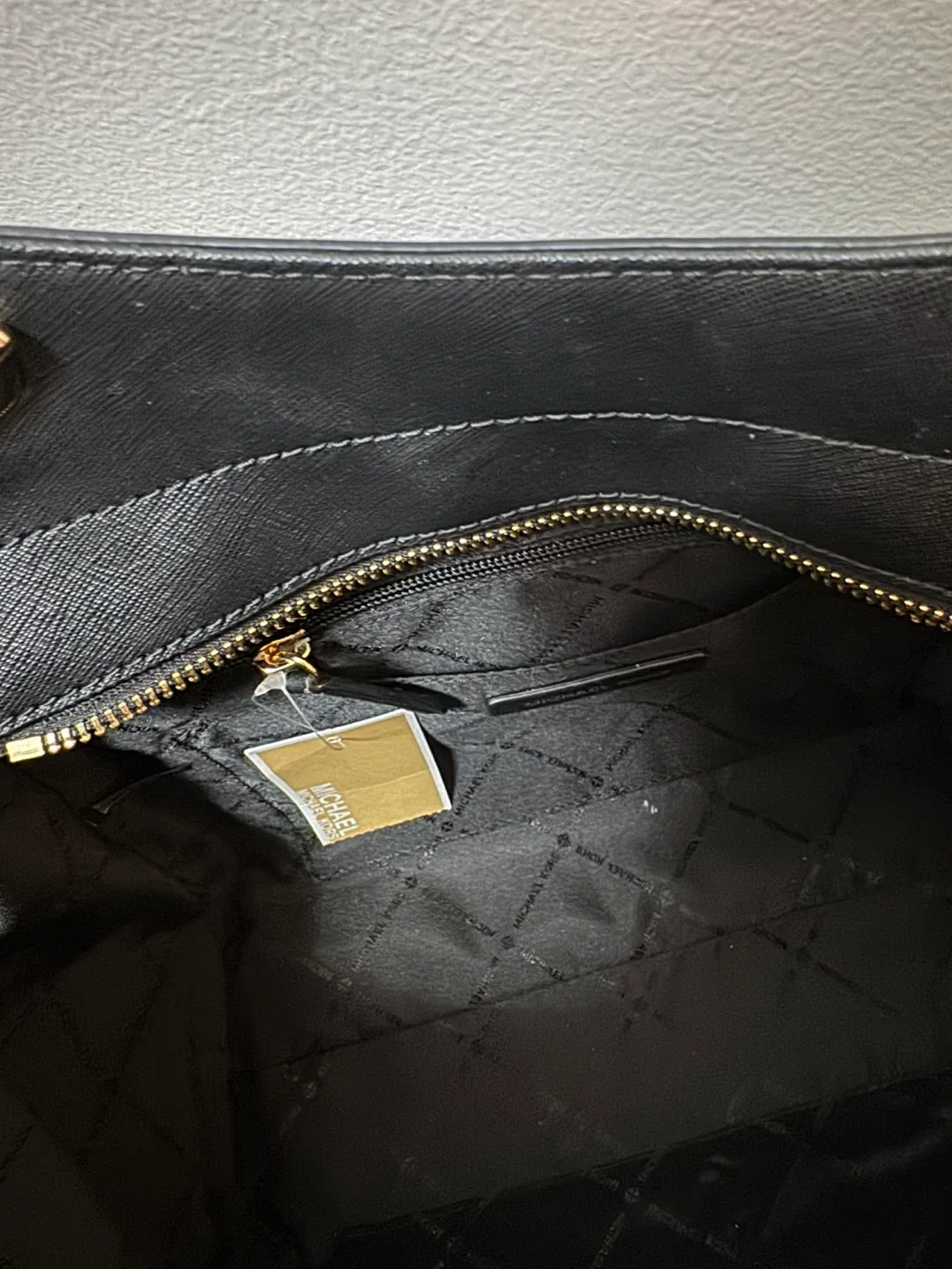 Michael Kors Black Tote Bag- Leather image indicator(7)