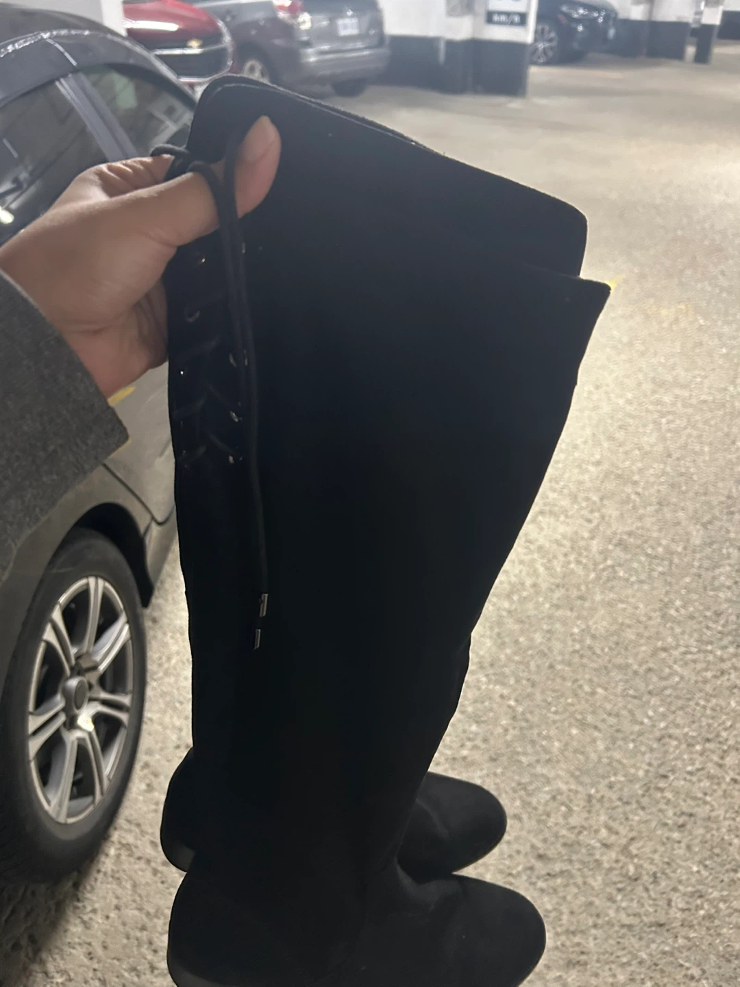 Aldo Black Knee High Boots, Size 8