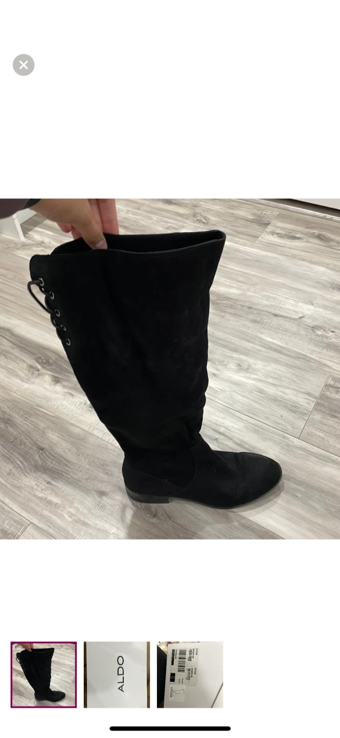 Aldo Black Knee High Boots, Size 8 - photo 2