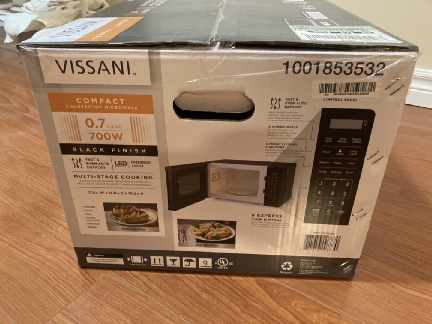Vissani Compact Countertop Microwave
