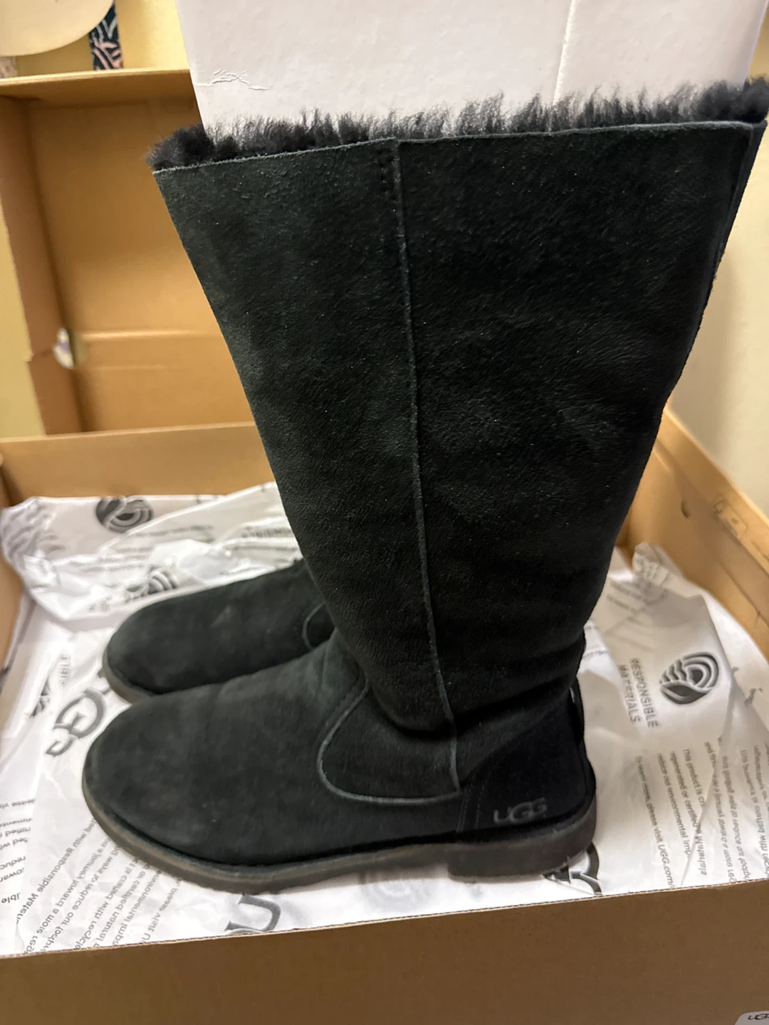 UGG Black Suede Boots - Women's Size 6 - photo 3
