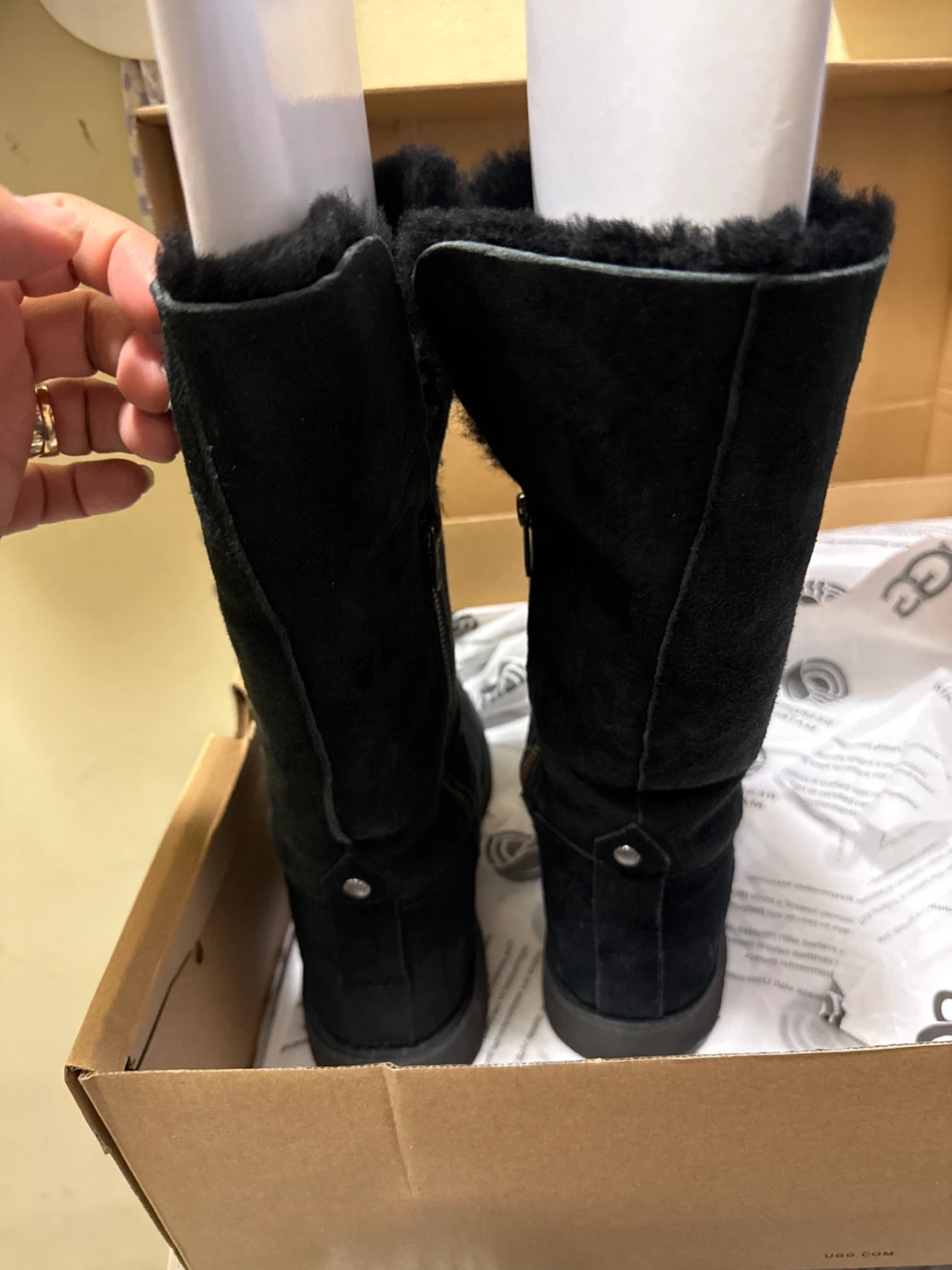 UGG Black Suede Boots - Women's Size 6 - photo 4