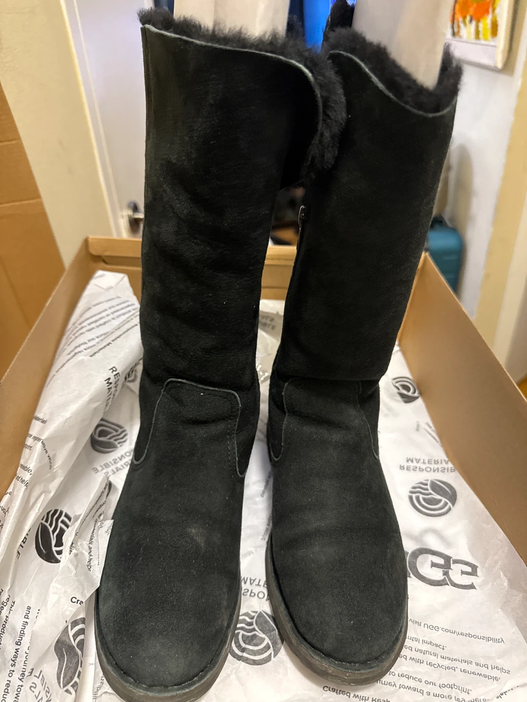 UGG Black Suede Boots - Women's Size 6 - photo 2