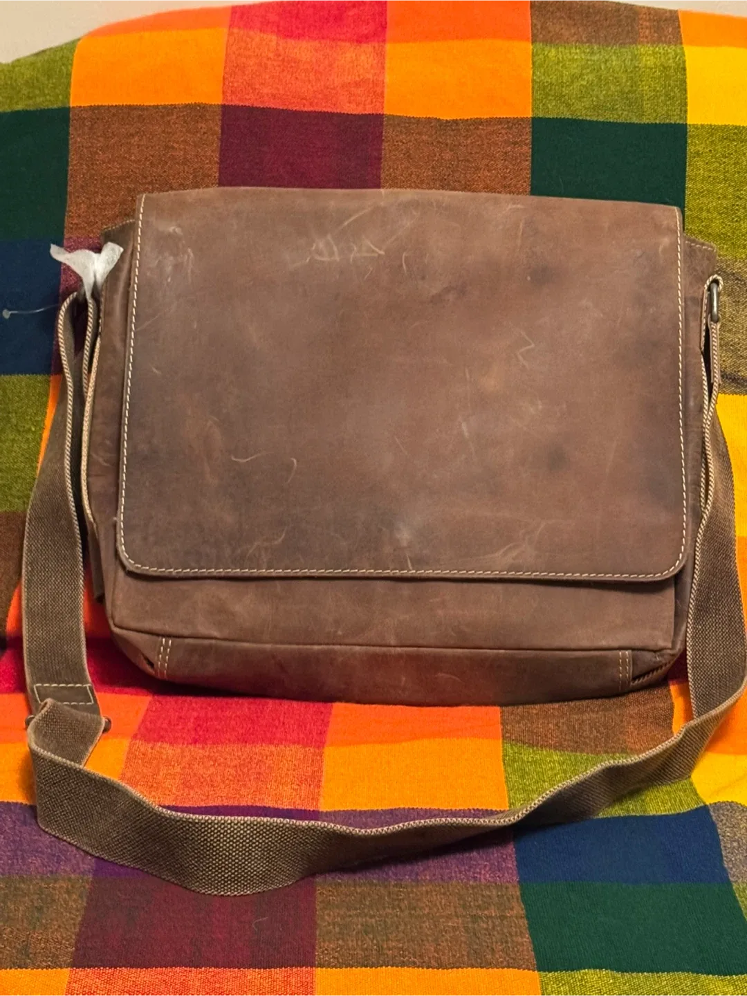 Brown Leather Men’s Messenger Bag thumbnail