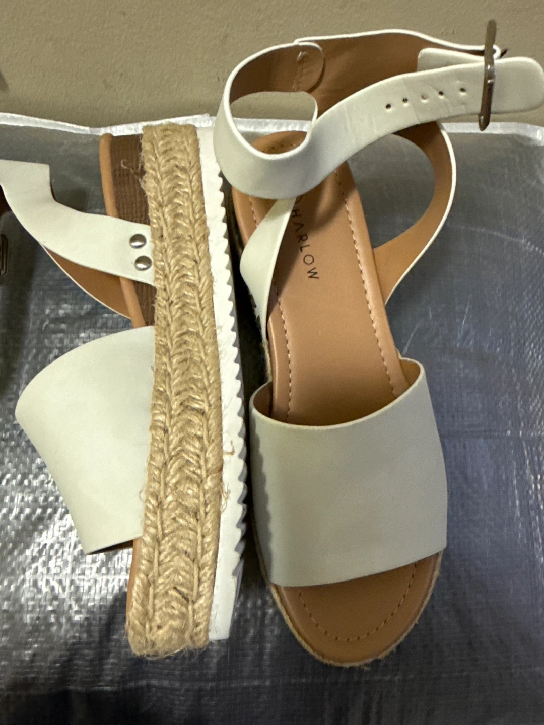 Marlow White Ankle Strap Espadrille Sandals - photo 3