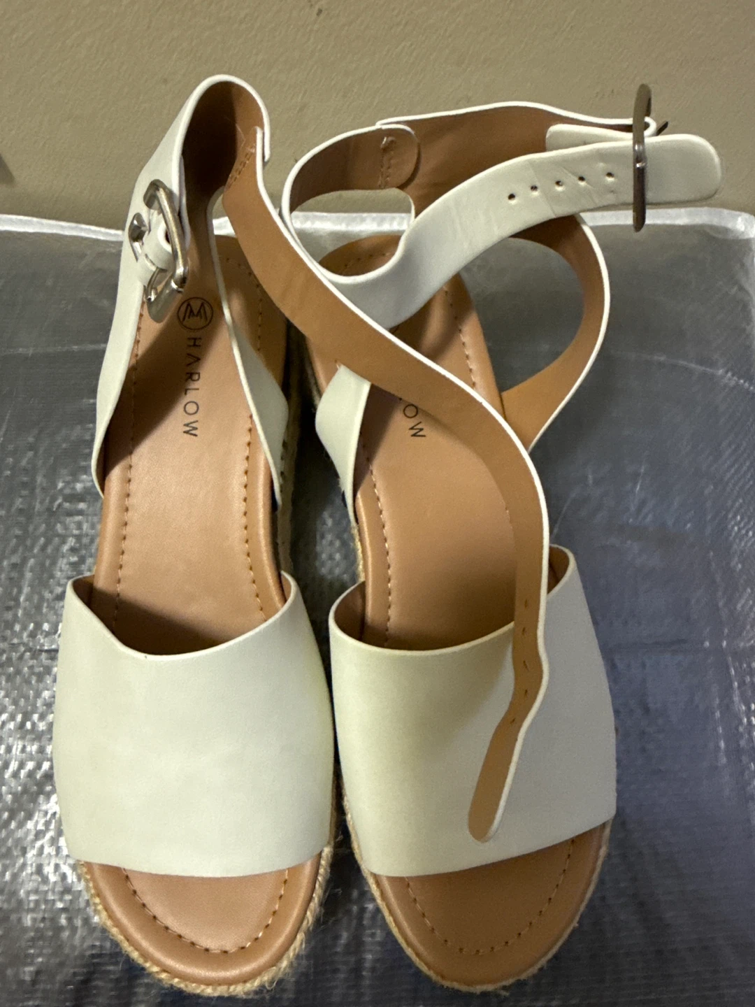 Marlow White Ankle Strap Espadrille Sandals - photo 2