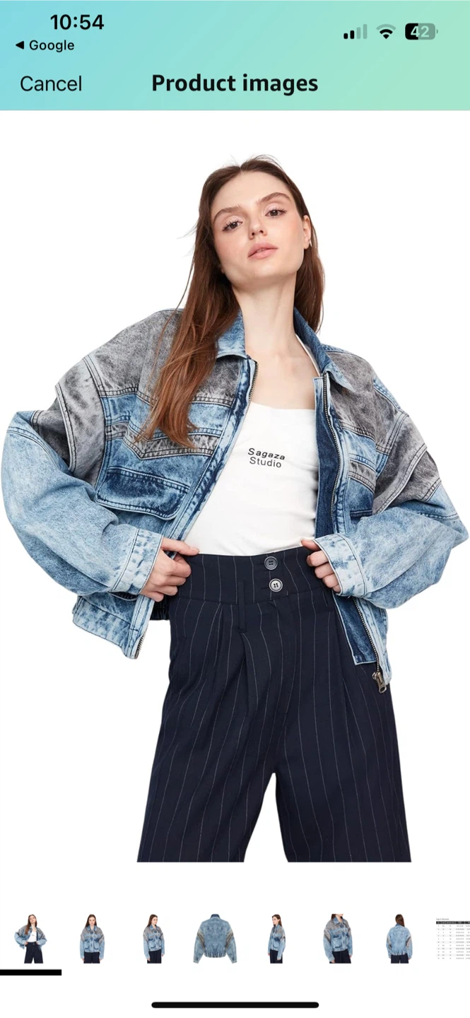 Sagaza Studio Grey/Blue Denim Jacket - photo 4