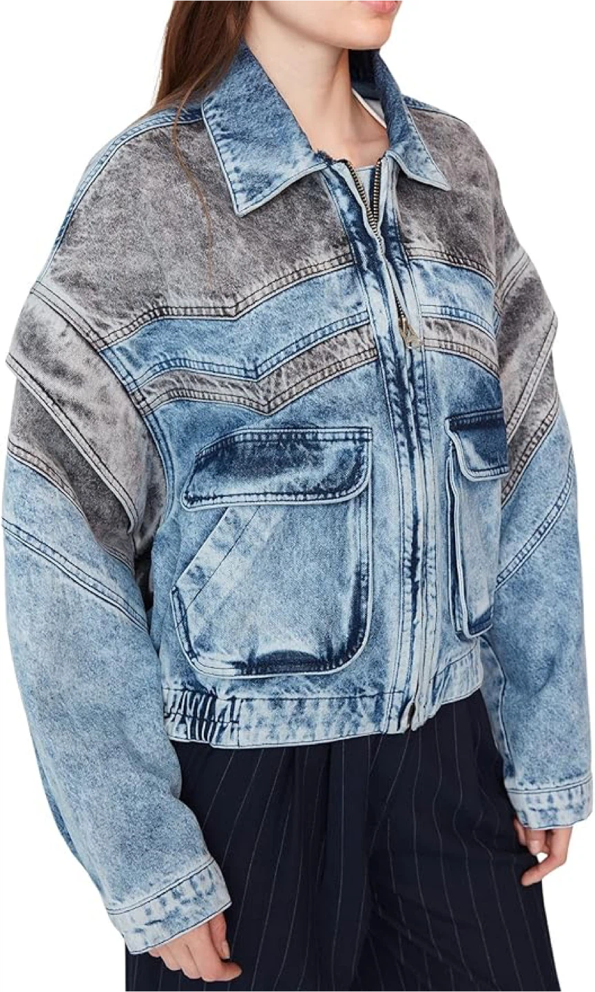 Sagaza Studio Grey/Blue Denim Jacket