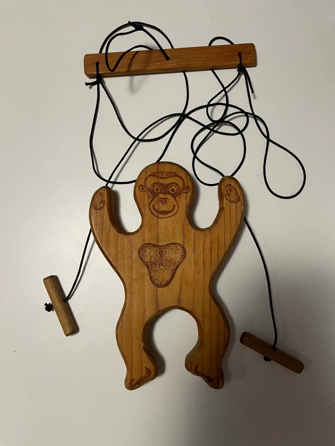 Vintage Wooden Monkey Puppet – Fun Marionette Toy! thumbnail
