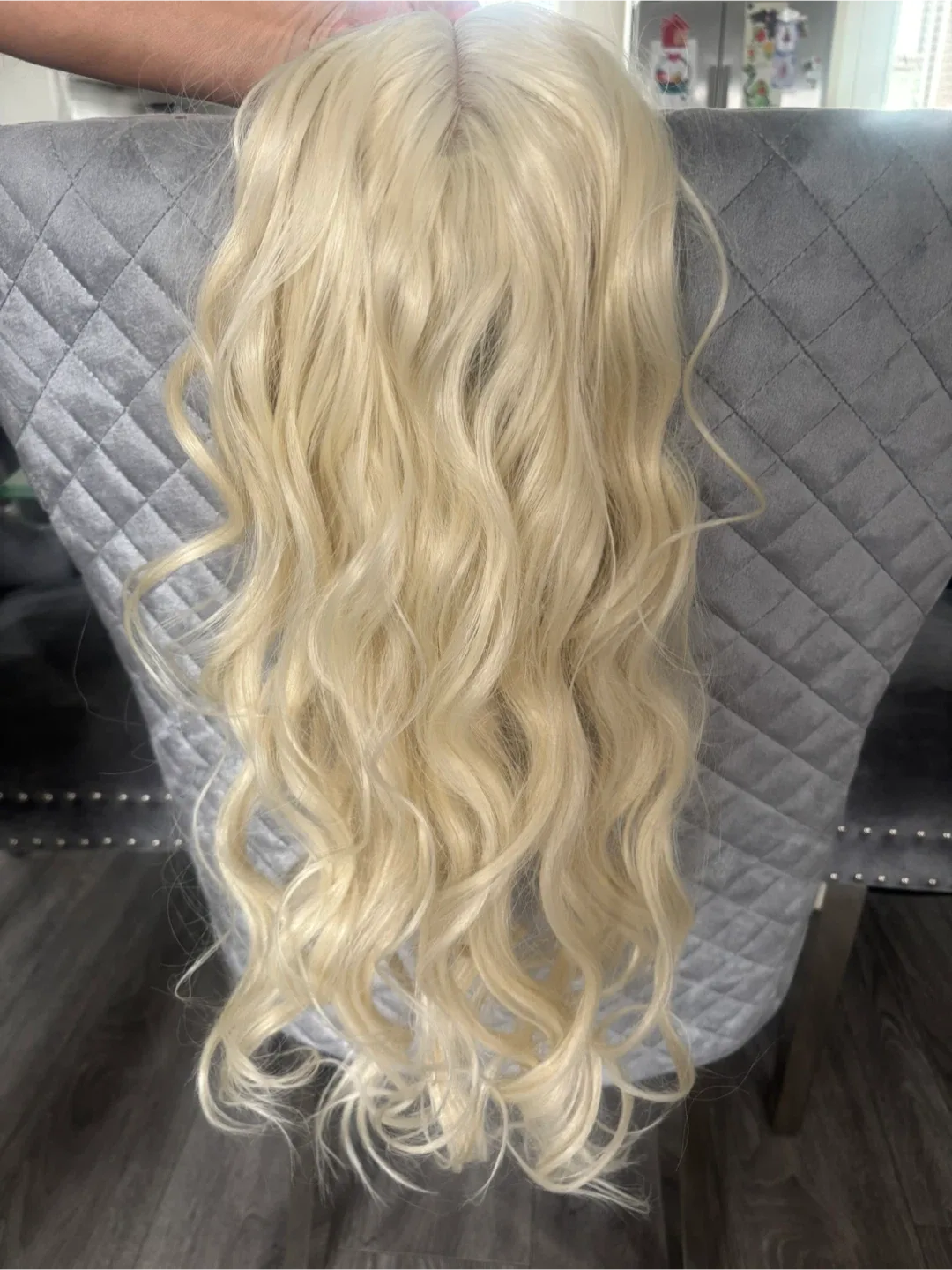 Brand new Blonde topper synthetic, and Human Hair Wig image indicator(3)
