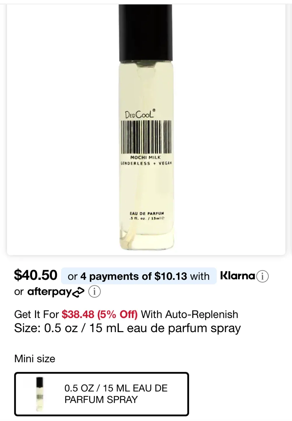 DedCool Mochi Milk Eau de Parfum 15mL thumbnail