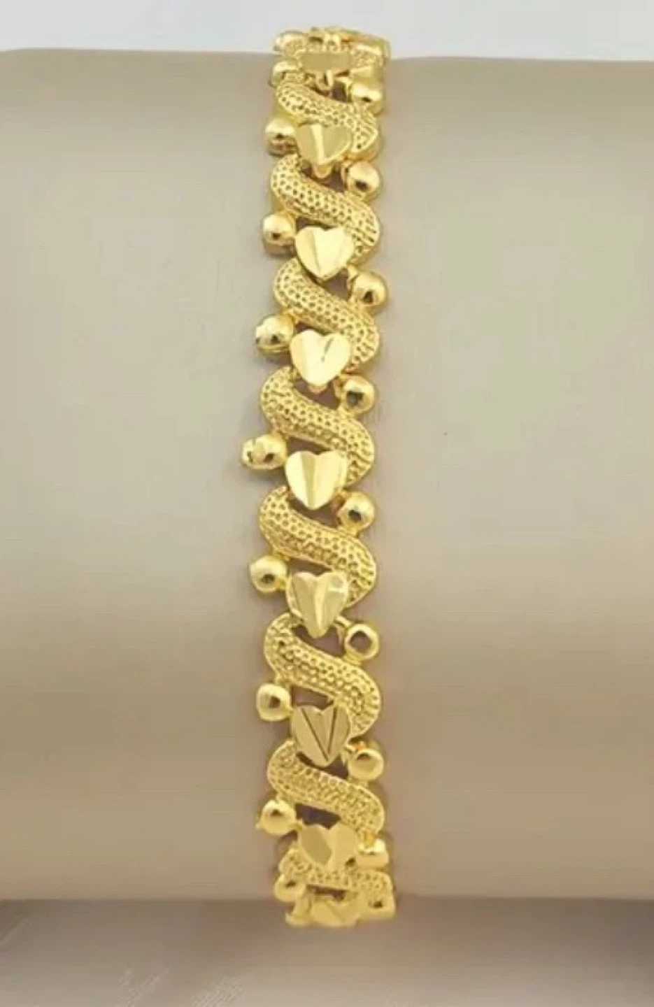 18 karat Gold plated Heart Bracelet for $26