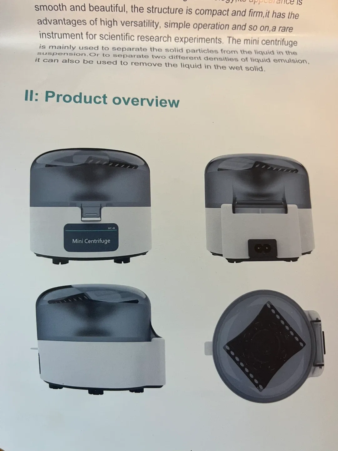 Lab Fish Mini Centrifuge MC-4K - Like New! image indicator(7)