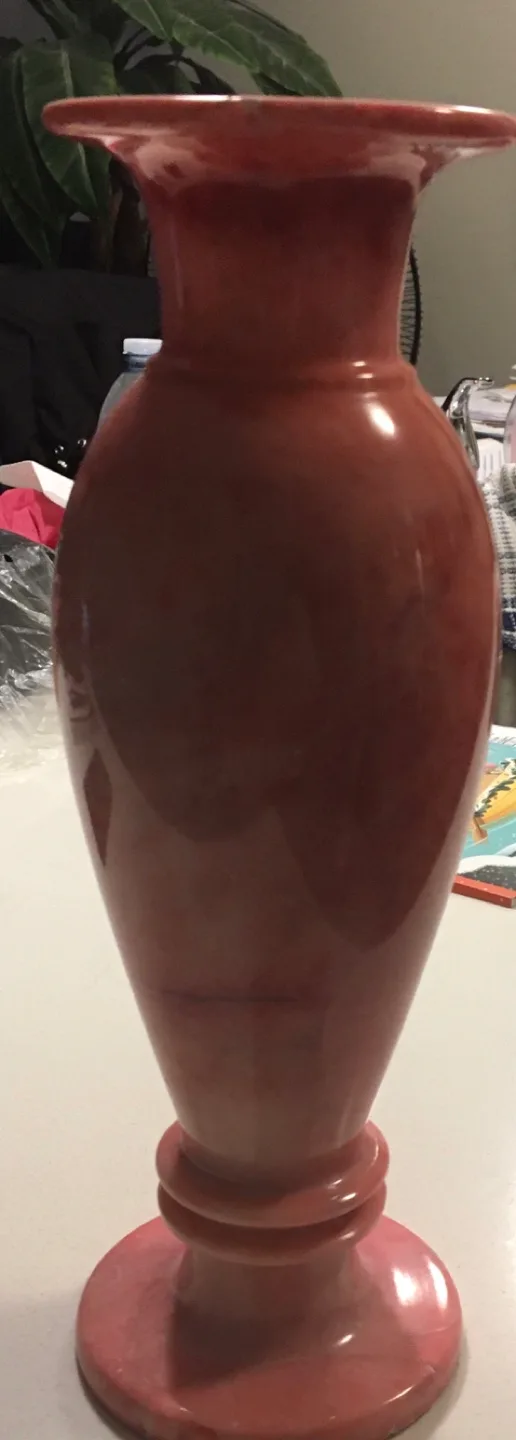 Vintage Pink Marble Vase from Budapest image indicator(3)