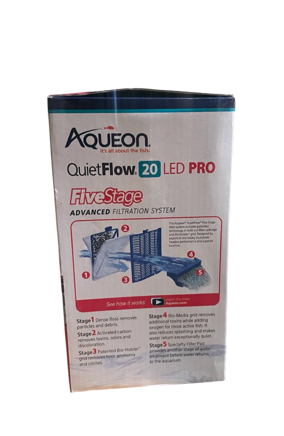 🐠Aqueon QuietFlow20 Aquarium Power Filter NIB $25 image indicator(2)