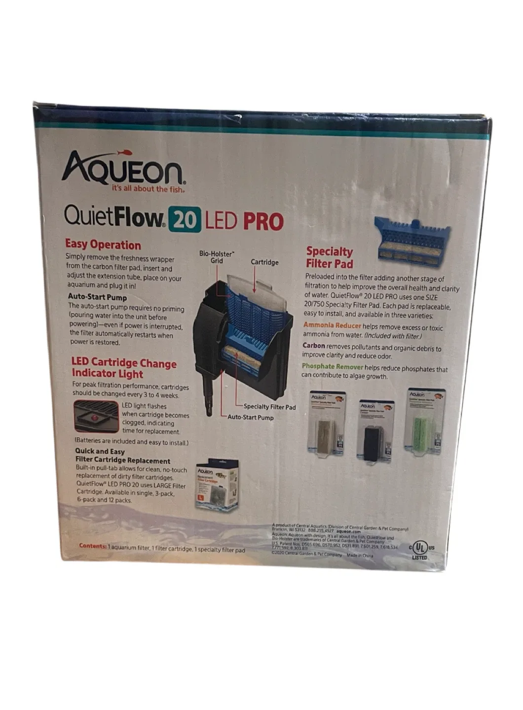 🐠Aqueon QuietFlow20 Aquarium Power Filter NIB $25 image indicator(3)