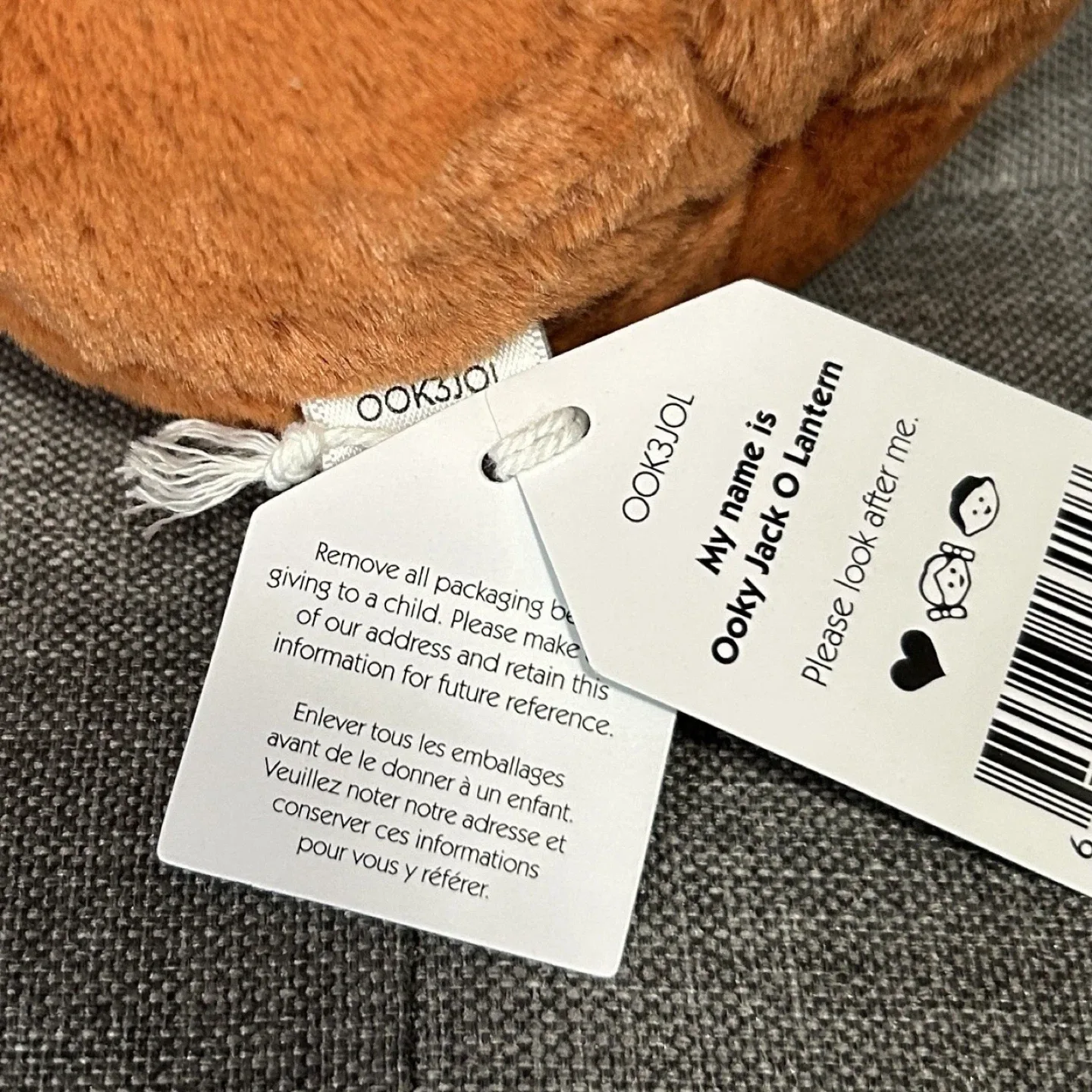 Jellycat Ooky Jack O Lantern Plush - New with Tags image indicator(3)