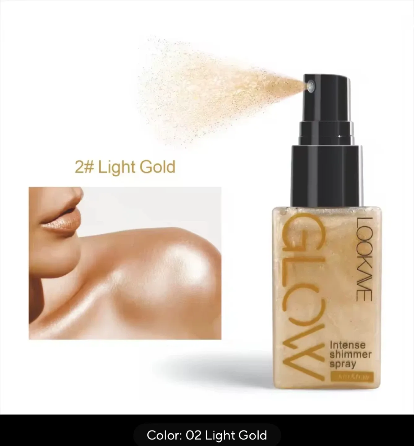 LOOKVE Glow Intense Shimmer Spray - Light Gold thumbnail