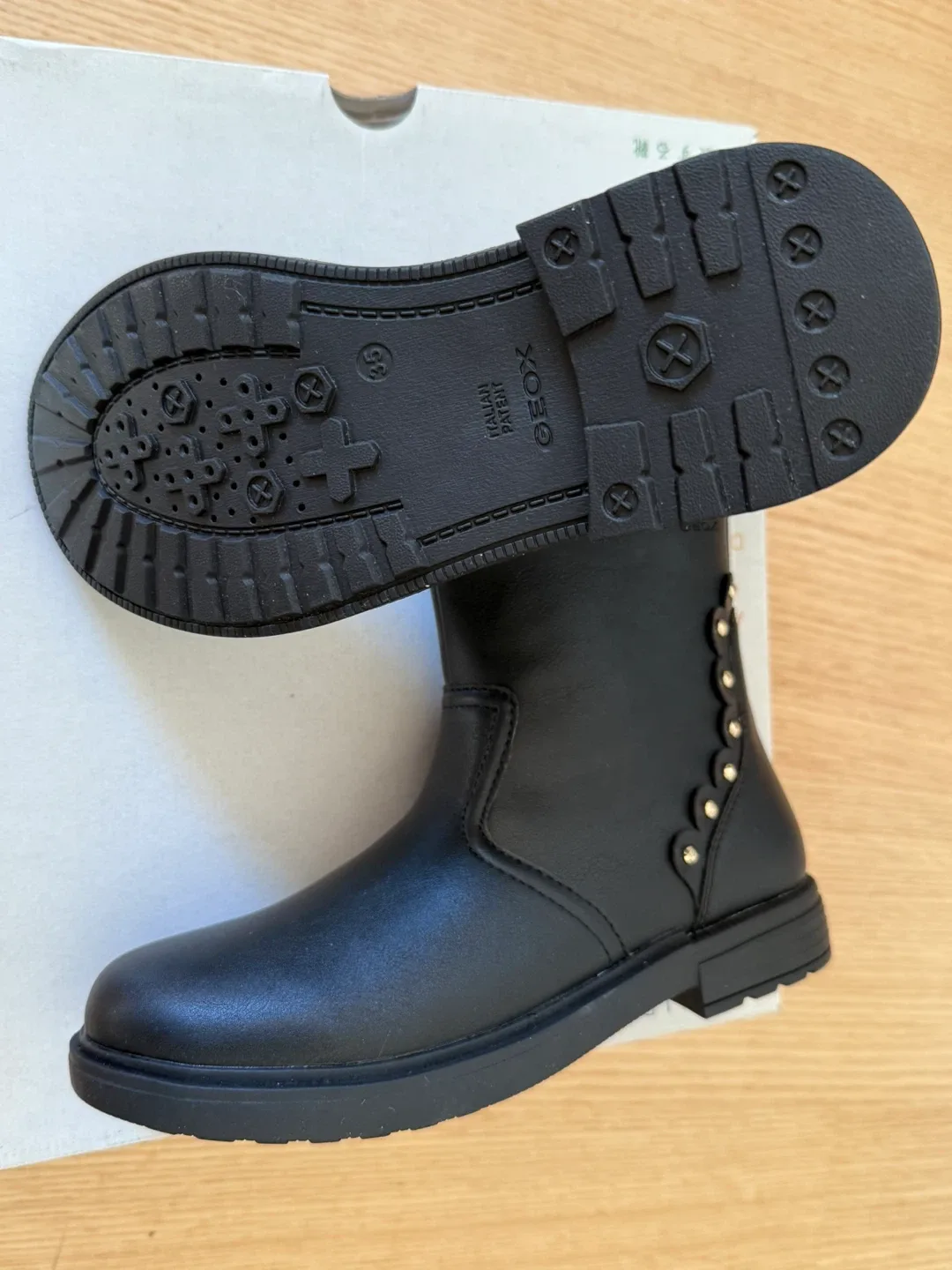 Geox J Eclair Black Boots - Size 3.5 (Kids) image indicator(2)