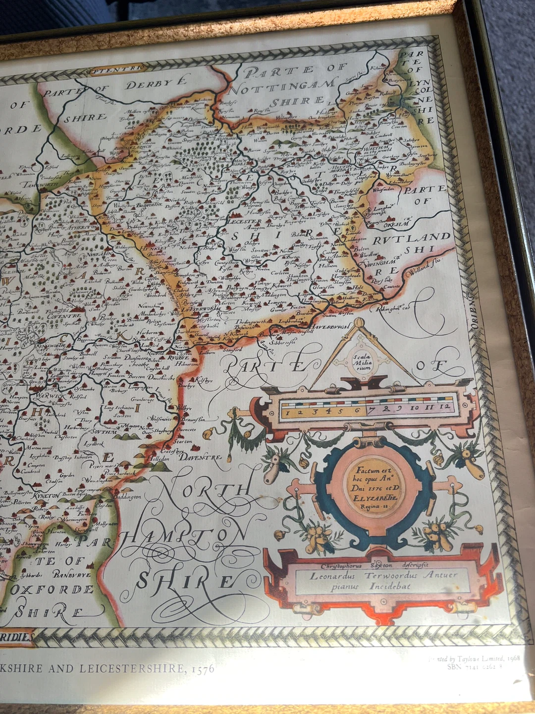 Saxton's Map of Warwickshire and Leicestershire, 1576 - photo 2