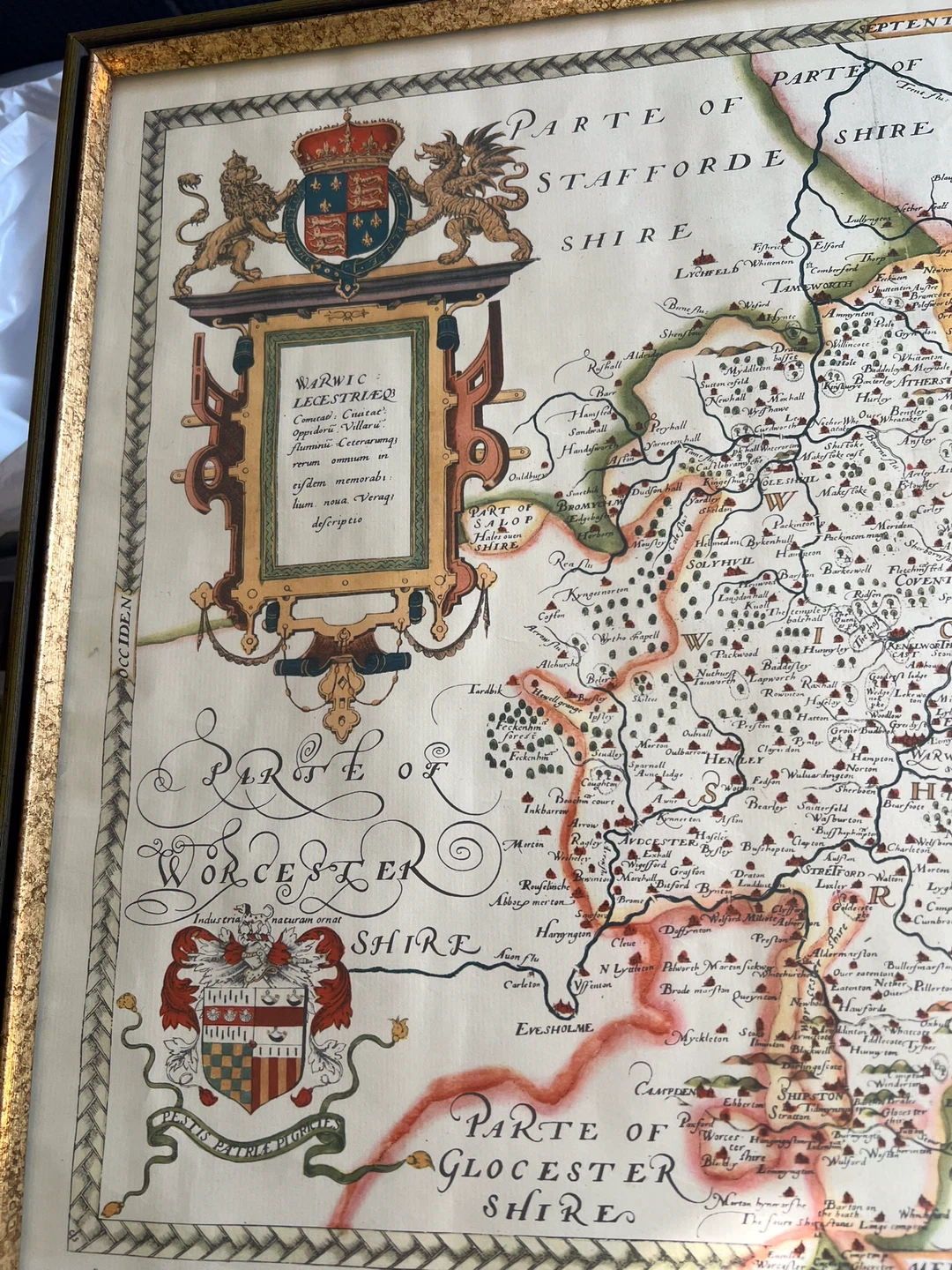 Saxton's Map of Warwickshire and Leicestershire, 1576 - photo 4