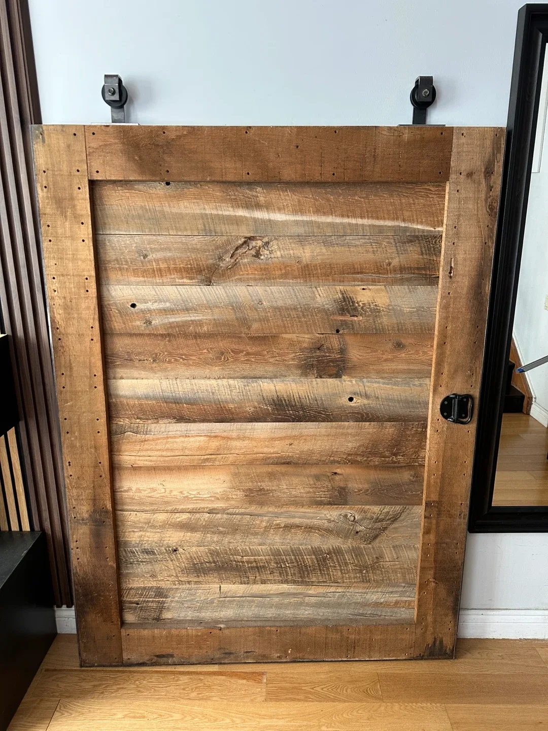 LARGE SLIDING BARN DOOR / PARTITION WALL VINTAGE RECLAIMED WOOD thumbnail