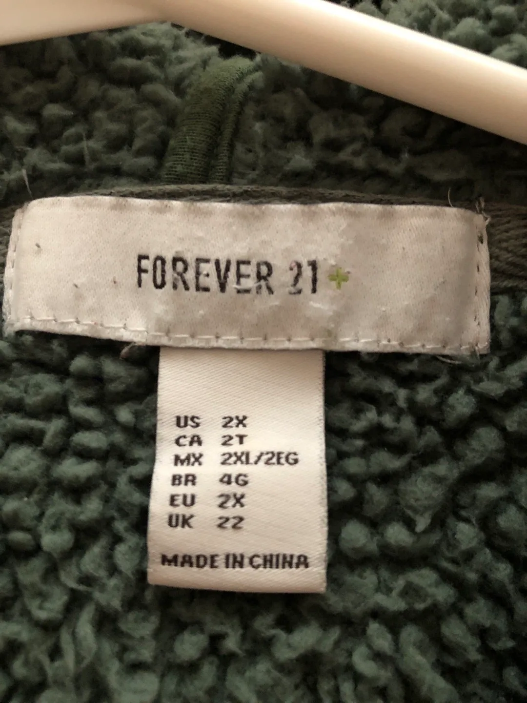 Woman Green Sherpa Hoodie - Size M-L image indicator(4)