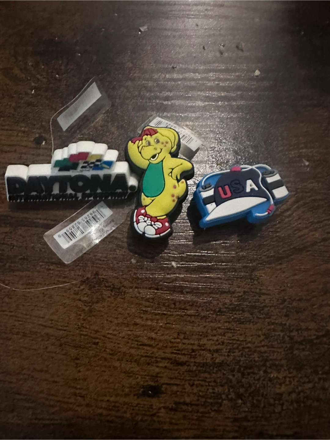 Crocs Shoe Charms - Daytona, Barney, USA