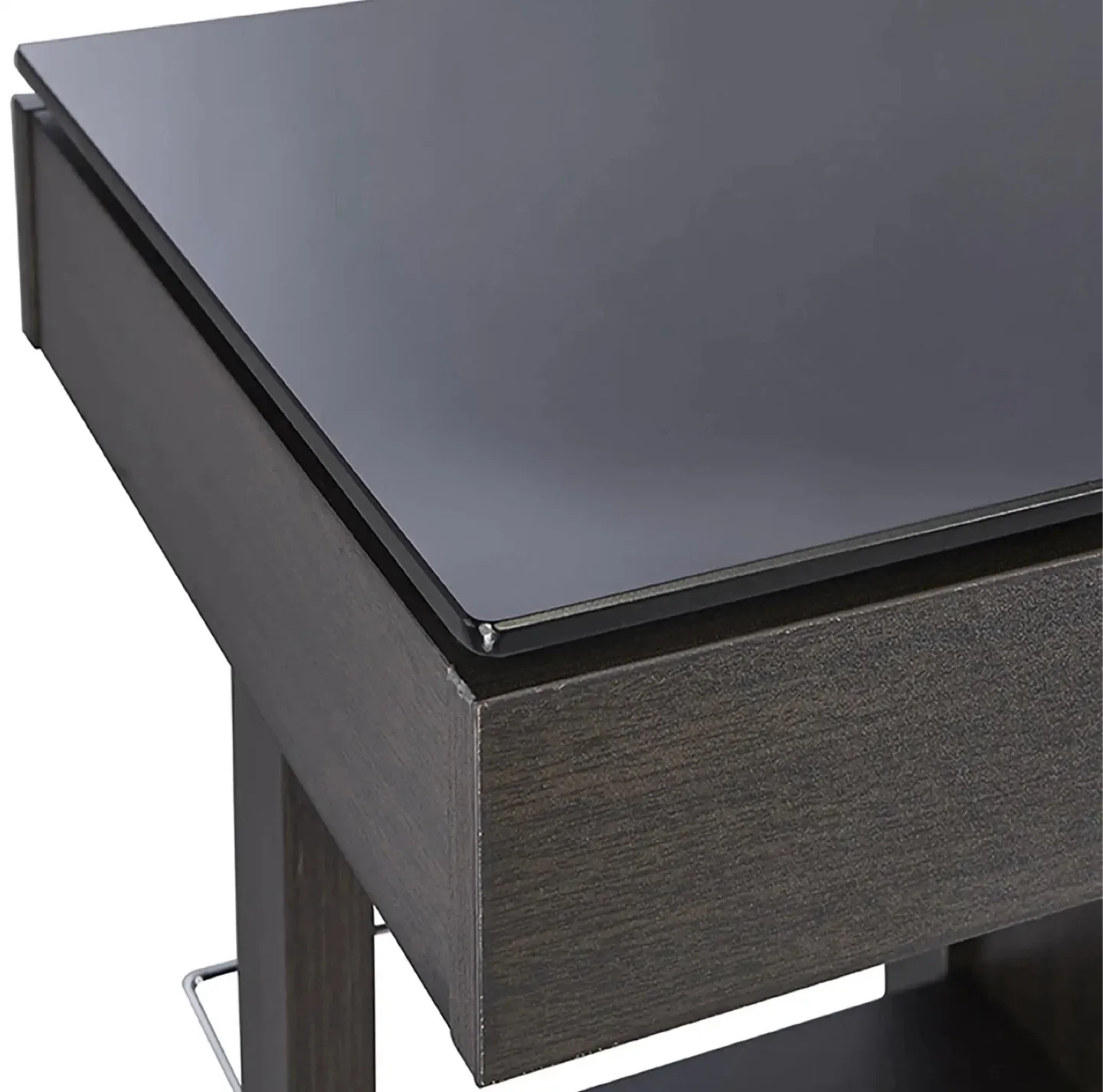 Dark Brown Bar Cabinet with Glass Top image indicator(5)