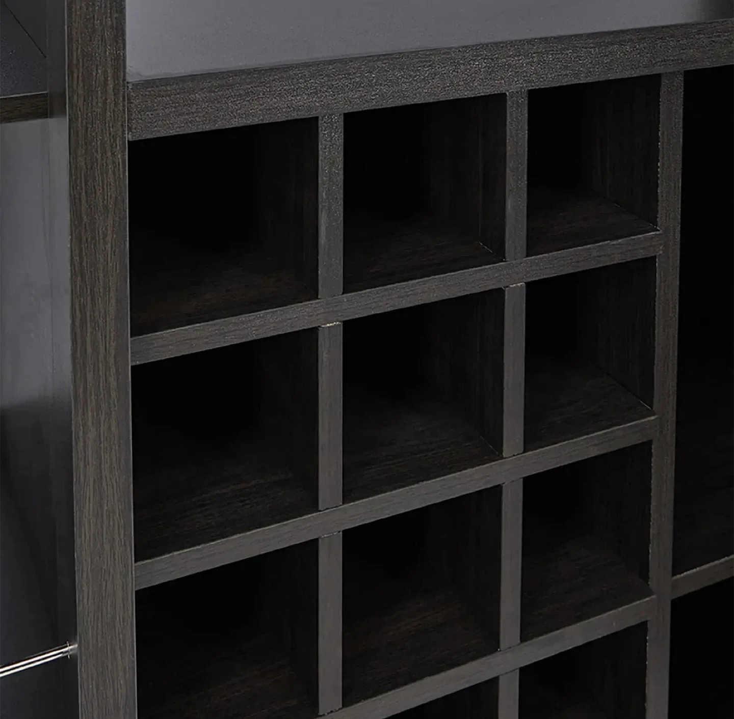 Dark Brown Bar Cabinet with Glass Top image indicator(4)