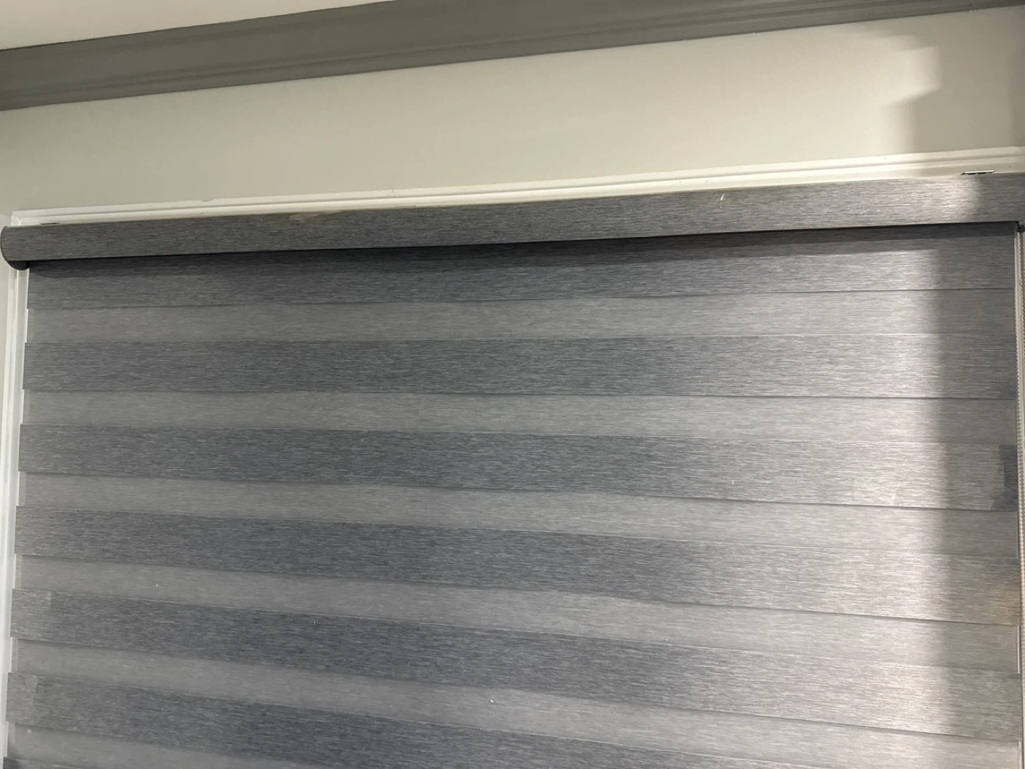 Grey Zebra Window Blind