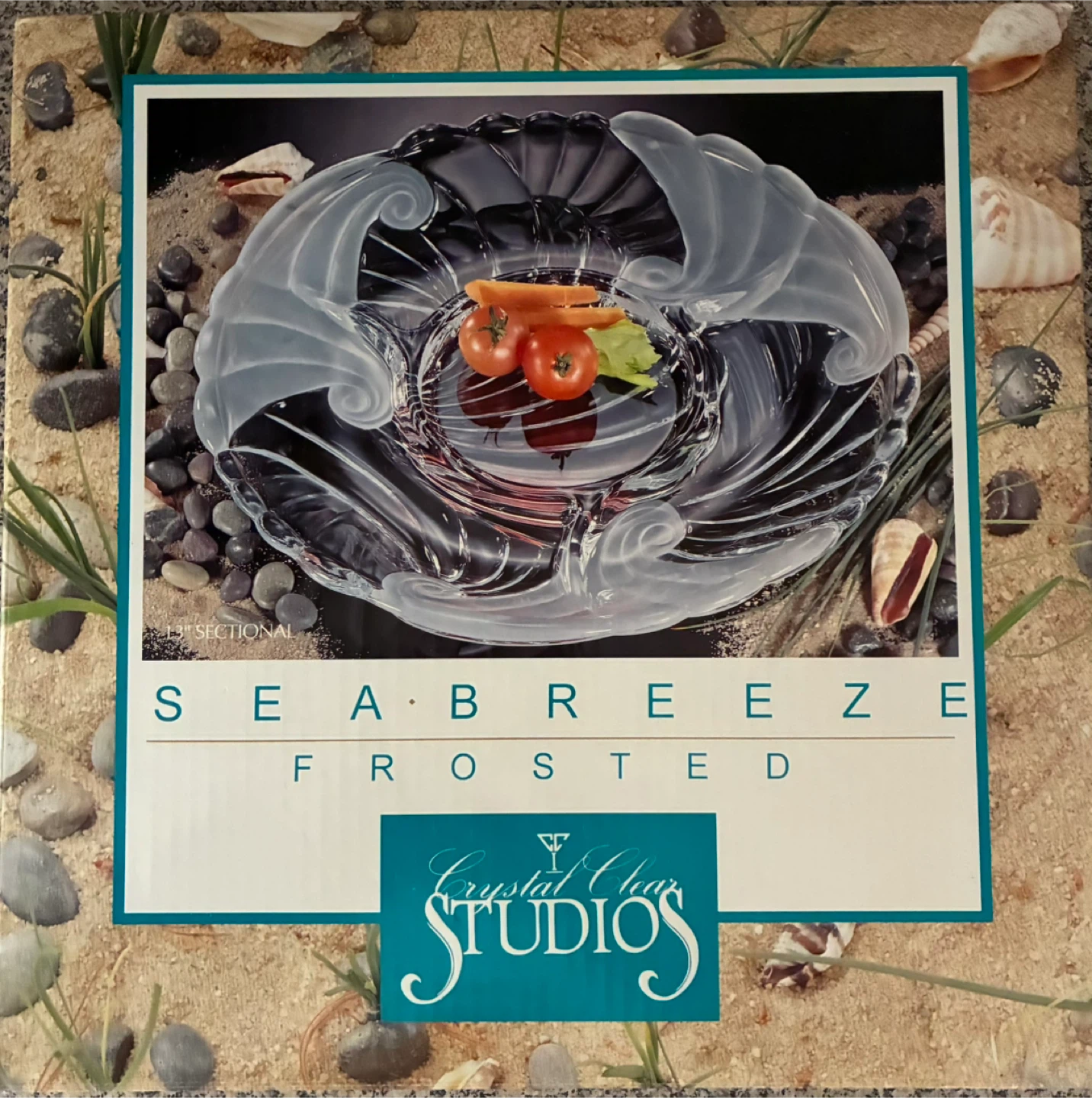 Crystal Clear Studios Frosted Serving platter