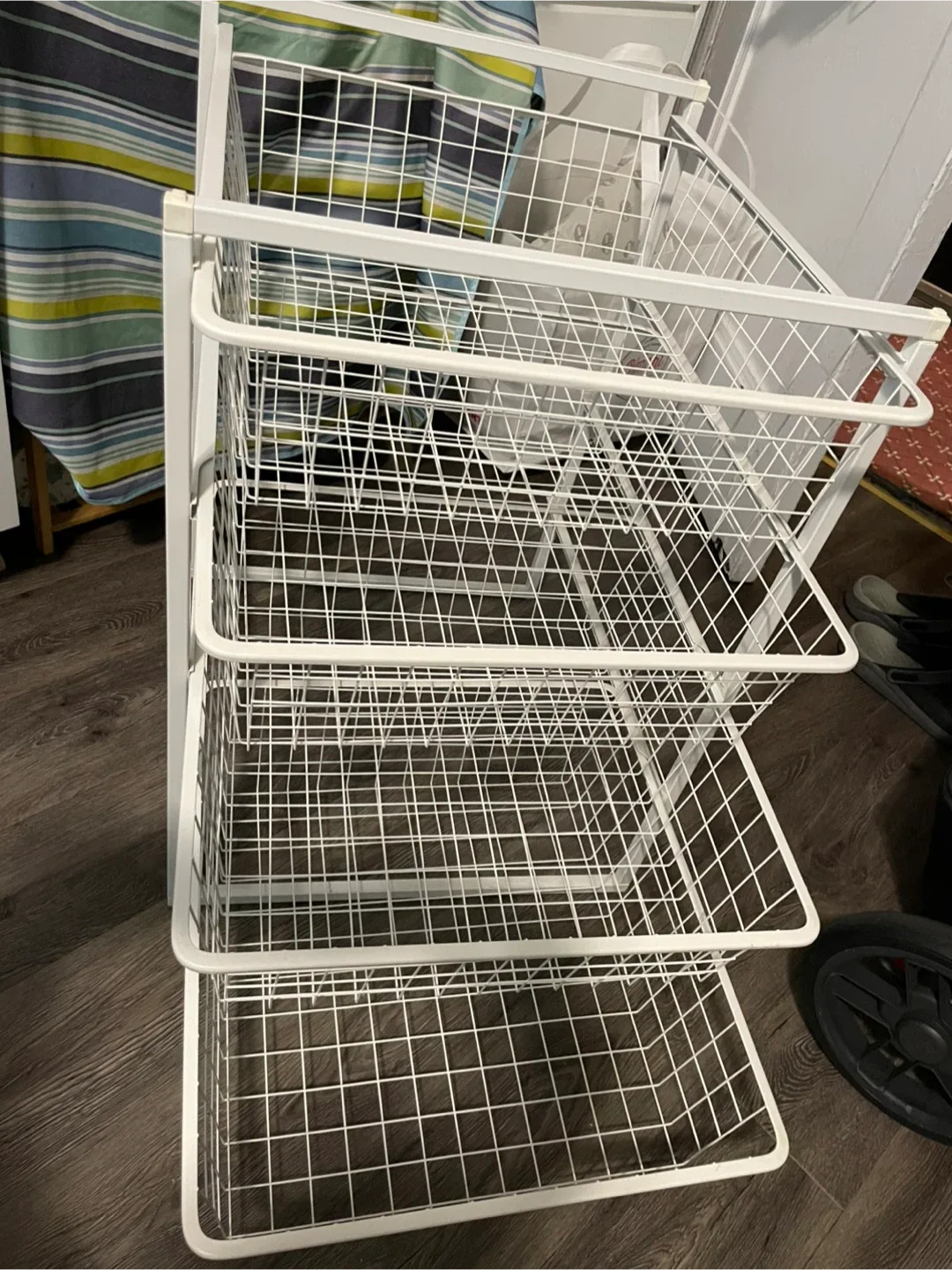 White Wire Basket Storage drawer image indicator(2)