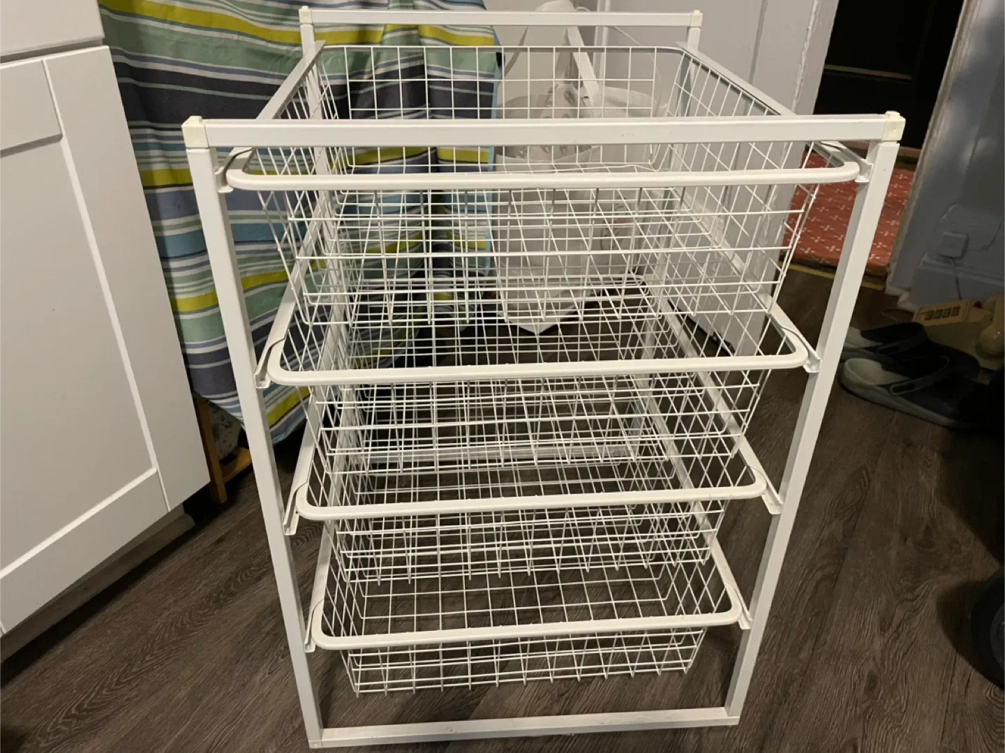 White Wire Basket Storage drawer image indicator(3)