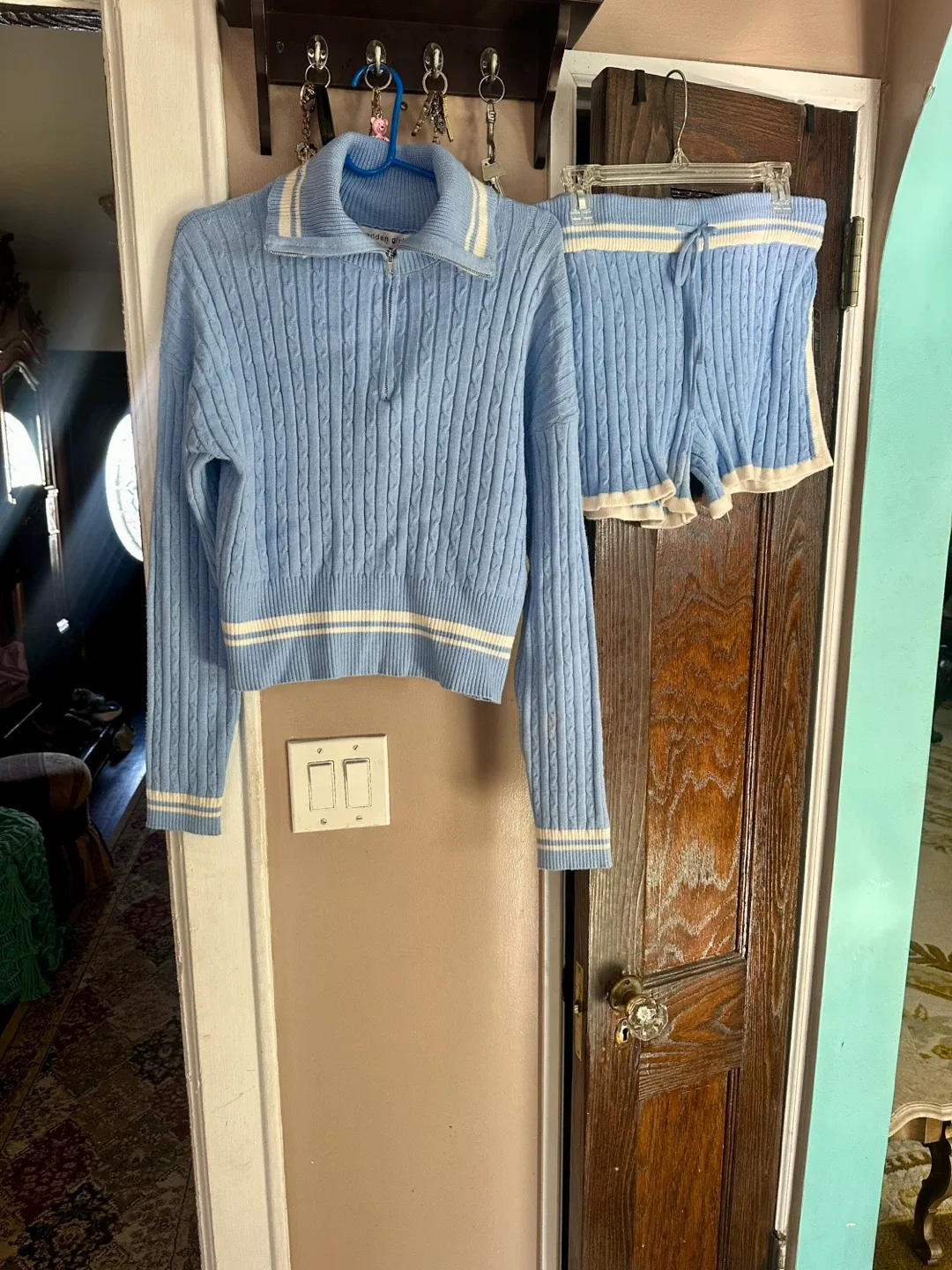Madden Girl Blue Knit 2-Piece Set (XL) thumbnail