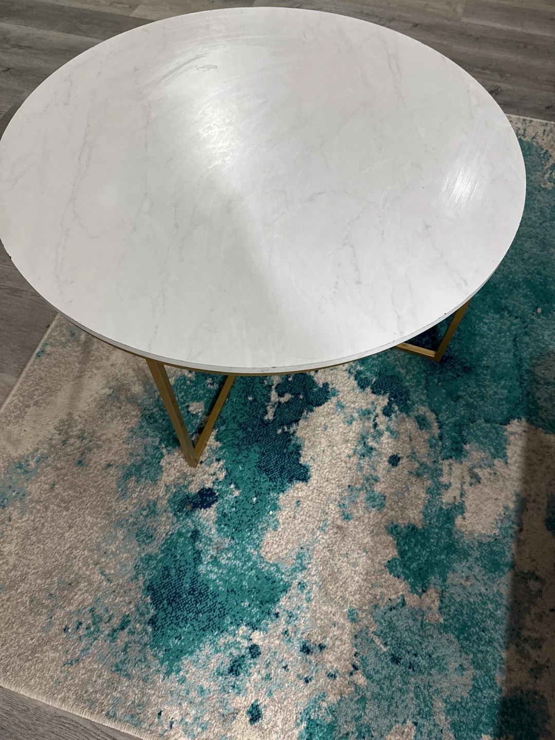Round White Marble Coffee Table
